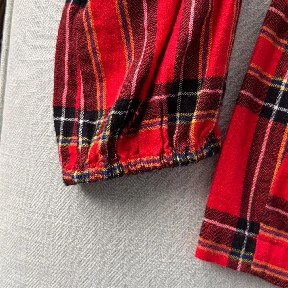 J. Crew Red Plaid Women's Blouse  size: M NWOT ✨